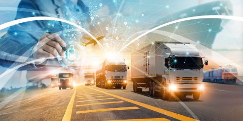 Transport and logistic concept, Manager and engineer checking and control logistic network distribution and customer data for logistic Import export on global network background Transport and logistic concept, Manager and engineer checking and controlling logistic network distribution and customer data for logistic Import export on global network background